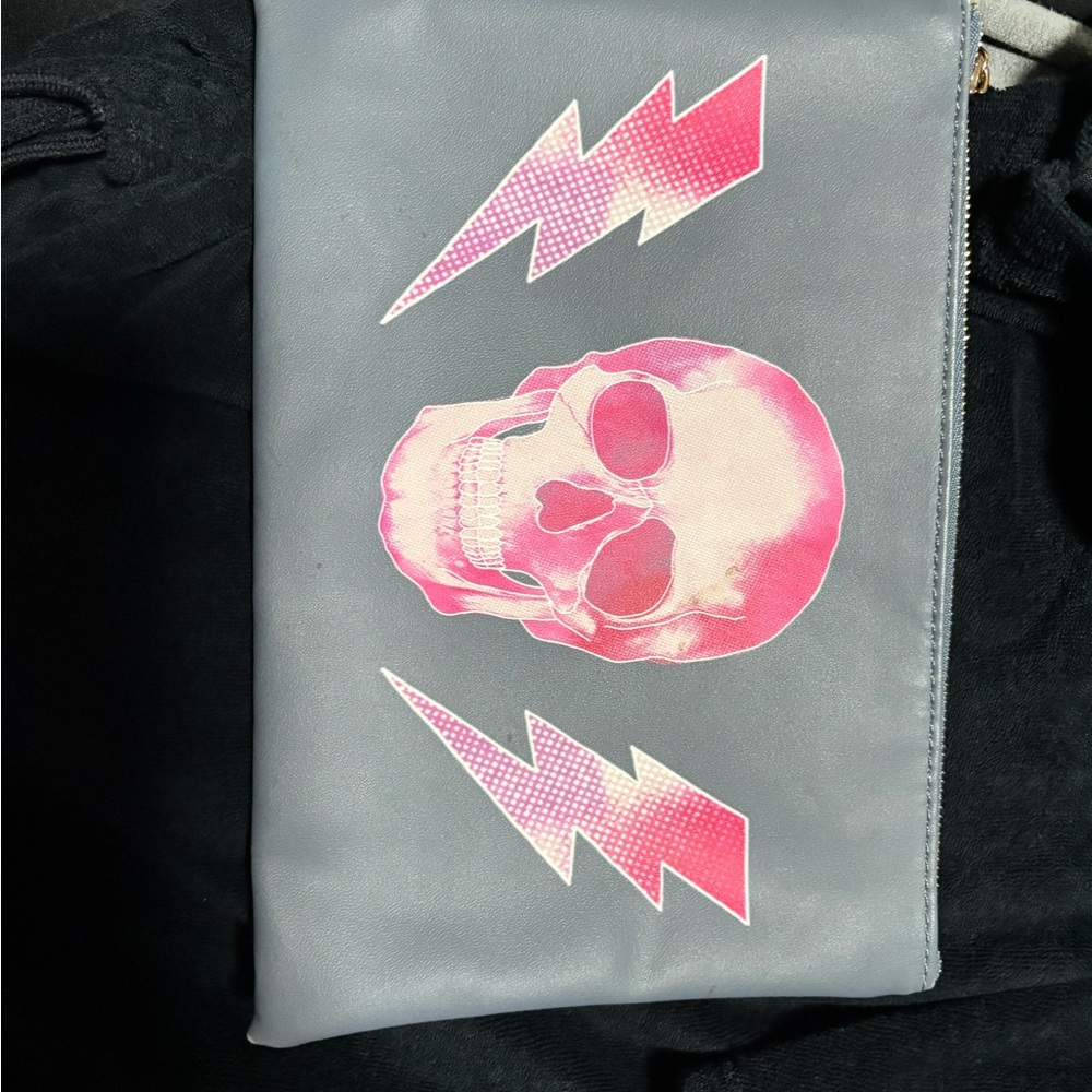 Torrid Gray Pouch with Pink Accents